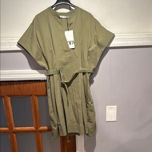 Zara Olive Green Women's Dress